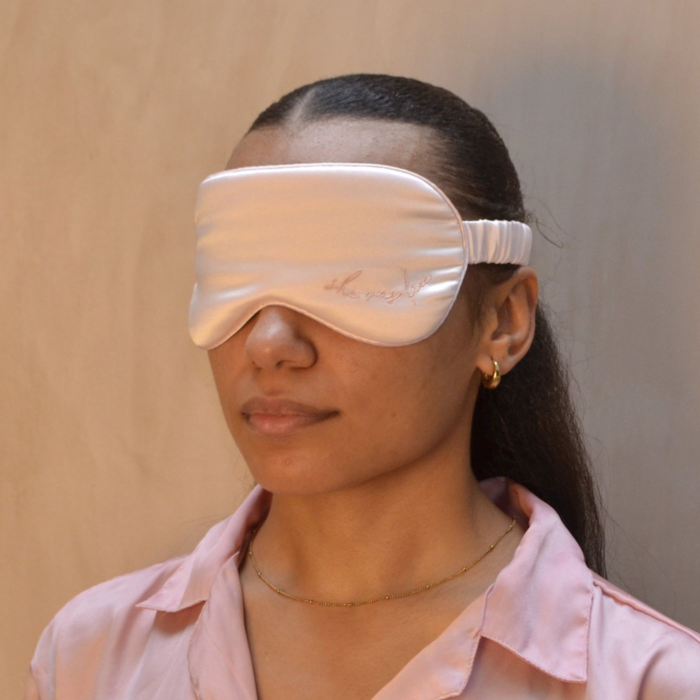 Pink Skies Luxury Silk Eye Mask